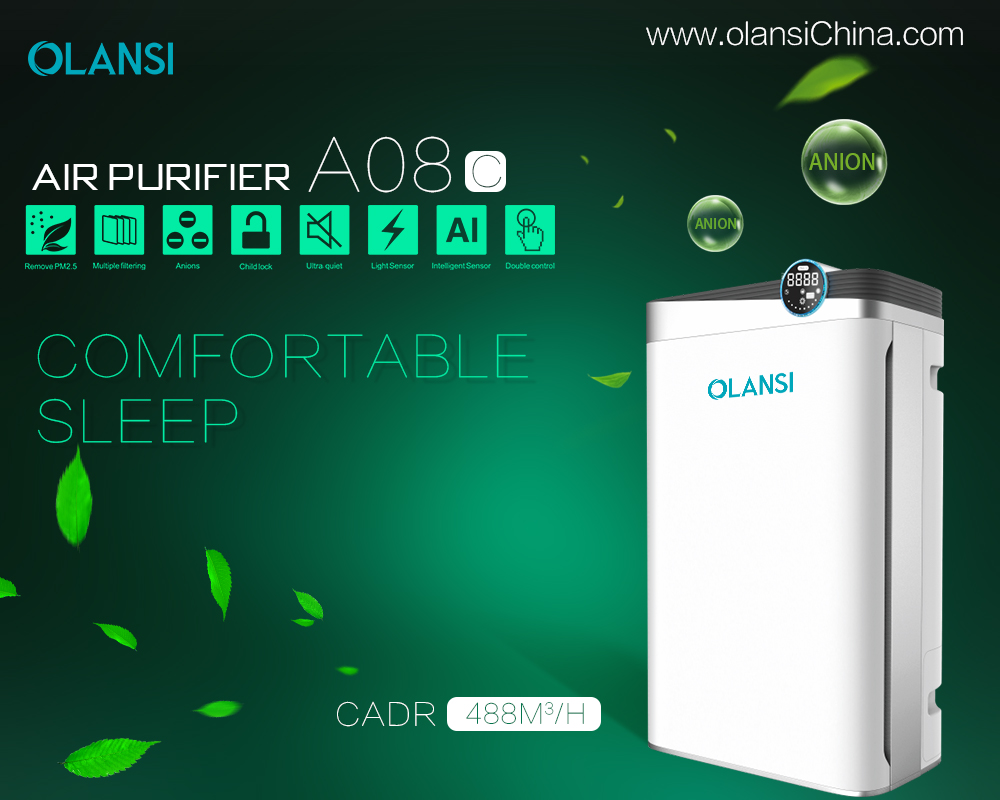Should Olansi hepa filter bedroom air purifiers remain on throughout?